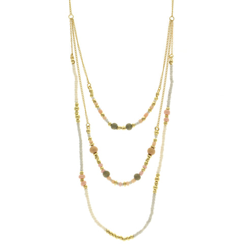 Mi Amore Adjustable Fashion-Necklace Multicolor/Gold-Tone