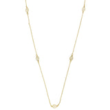 Mi Amore Leaves Adjustable Long-Necklace Gold-Tone