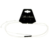 Mi Amore Adjustable Choker-Necklace Silver-Tone/Black