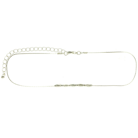 Mi Amore Adjustable Choker-Necklace Silver-Tone