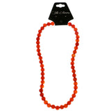 Mi Amore Beaded-Necklace Red/Silver-Tone