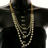 Mi Amore Statement-Necklace Gold-Tone/White
