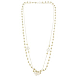 Mi Amore Flowers Statement-Necklace Gold-Tone/White