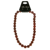 Mi Amore Beaded-Necklace Red/Silver-Tone