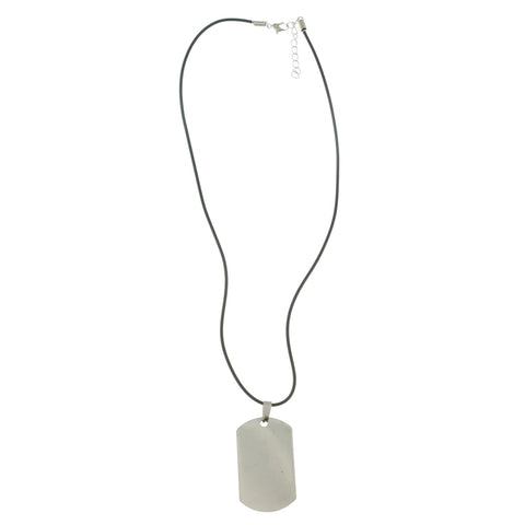 Mi Amore Adjustable Pendant-Necklace Black/Silver-Tone