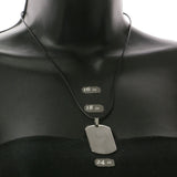 Mi Amore Adjustable Pendant-Necklace Black/Silver-Tone