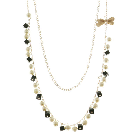 Mi Amore Bow Statement-Necklace Multicolor/Gold-Tone