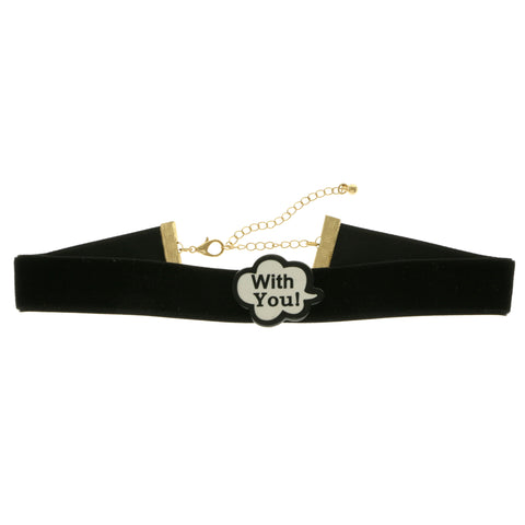 Mi Amore With You Choker-Necklace Black/White