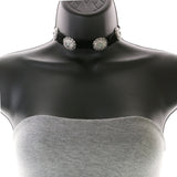 Mi Amore Necklace-Earring-Set Silver-Tone/Black