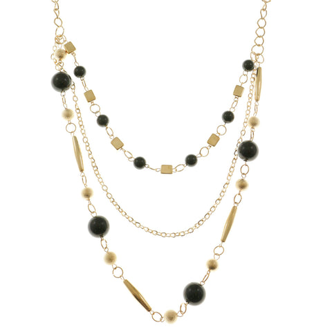 Mi Amore Statement-Necklace Gold-Tone/Black