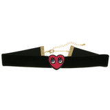 Mi Amore Heart Eyes Choker-Necklace Pink & Black