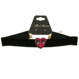 Mi Amore Heart Eyes Choker-Necklace Pink & Black