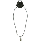 Mi Amore Grenade Adjustable Pendant-Necklace Black & Silver-Tone