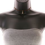 Mi Amore Pineapple Choker-Necklace Brown/Bronze-Tone