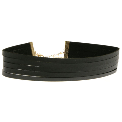 Mi Amore Choker-Necklace Black/Gold-Tone