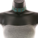 Mi Amore Necklace-Earring-Set Blue/Gold-Tone