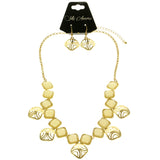 Mi Amore Necklace-Earring-Set Gold-Tone/Yellow