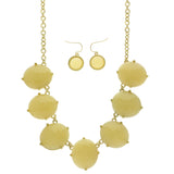 Mi Amore Necklace-Earring-Set Yellow/Gold-Tone