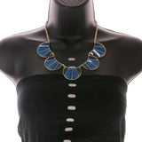 Mi Amore Necklace-Earring-Set Blue/Gold-Tone