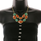 Mi Amore Necklace-Earring-Set Orange/Green