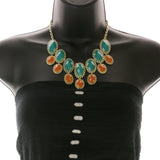 Mi Amore Necklace-Earring-Set Green/Orange
