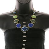 Mi Amore Necklace-Earring-Set Blue/Green