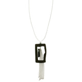 Mi Amore Tassle Long-Necklace Gray/Silver-Tone