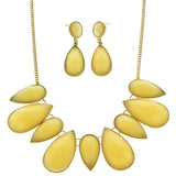Mi Amore Necklace-Earring-Set Yellow/Gold-Tone