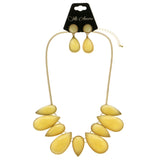 Mi Amore Necklace-Earring-Set Yellow/Gold-Tone