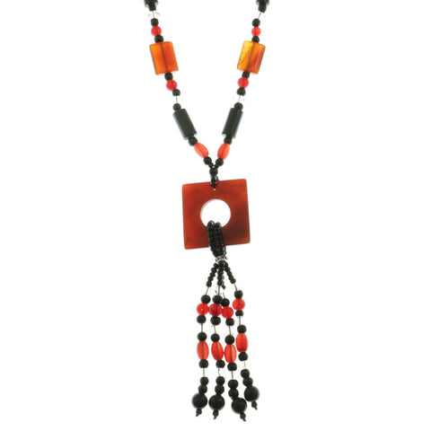 Mi Amore Beaded-Necklace Multicolor/Black
