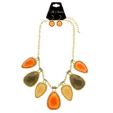 Mi Amore Necklace-Earring-Set Multicolor/Gold-Tone