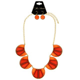Mi Amore Necklace-Earring-Set Red/Orange