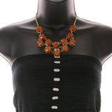 Mi Amore Necklace-Earring-Set Brown/Gold-Tone