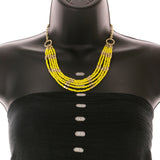Mi Amore Necklace-Earring-Set Yellow/Gold-Tone