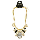 Mi Amore Necklace-Earring-Set White/Gold-Tone