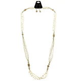 Mi Amore Necklace-Earring-Set White/Clear