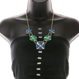 Mi Amore Necklace-Earring-Set Blue/Green