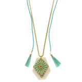 Mi Amore Tassel Statement-Necklace Multicolor/Gold-Tone
