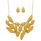 Mi Amore Necklace-Earring-Set Yellow/Gold-Tone