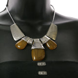 Mi Amore Adjustable Statement-Necklace Silver-Tone/Orange