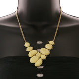 Mi Amore Necklace-Earring-Set Yellow/Gold-Tone