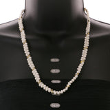 Mi Amore Fashion-Necklace White/Gold-Tone