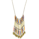 Mi Amore Leaves Fashion-Necklace Multicolor/Gold-Tone