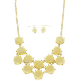 Mi Amore Necklace-Earring-Set Yellow/Gold-Tone