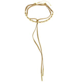 Mi Amore Choker-Necklace Tan/Gold-Tone