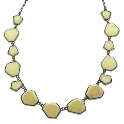 Mi Amore Fashion-Necklace White/Dark-Silver