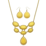 Mi Amore Necklace-Earring-Set Yellow/Gold-Tone