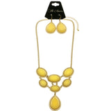 Mi Amore Necklace-Earring-Set Yellow/Gold-Tone