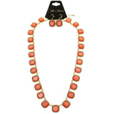 Mi Amore Necklace-Earring-Set Red/Gold-Tone