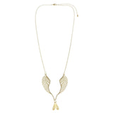 Mi Amore Wings Adjustable Statement-Necklace Gold-Tone